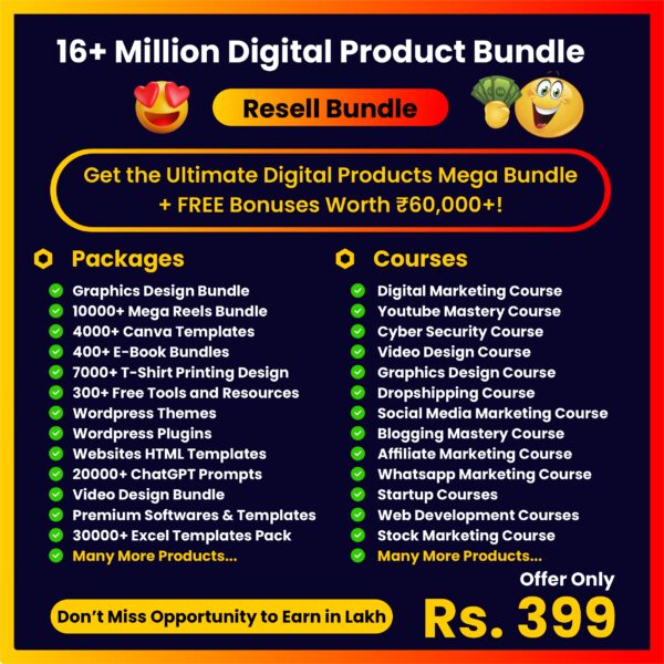 16+ Million Complete All-In-One Digital Products Mega Bundle